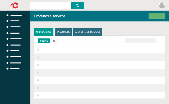 Cadastro de produtos